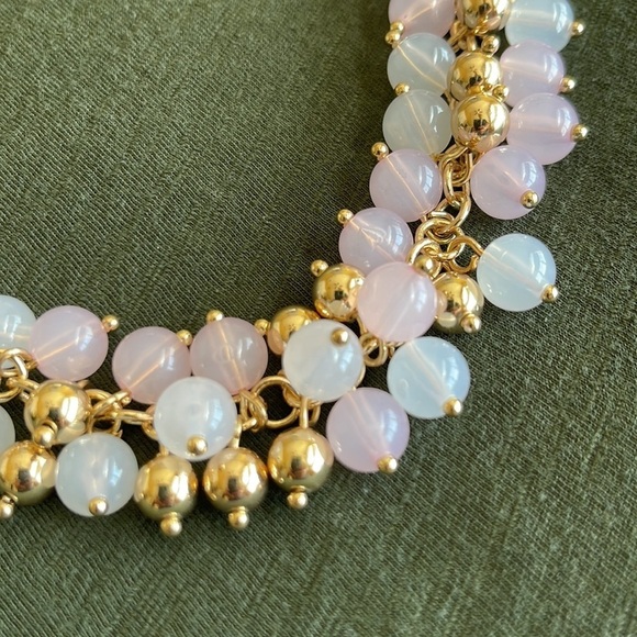 🎈TALBOTS pink white gold 21” beaded necklace. - Picture 3 of 6